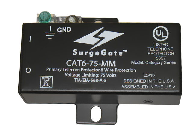 CAT6-75-MM Modular Ethernet Surge Protector
